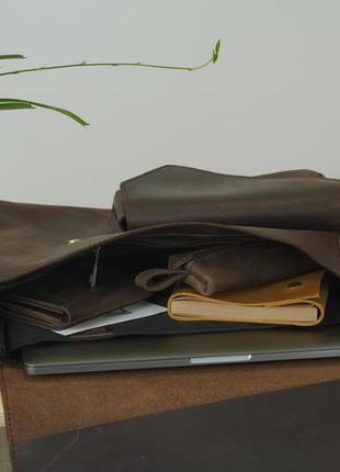 Large top handle leather bag, rieltor gift for men, leather satchel laptop bag7 photo