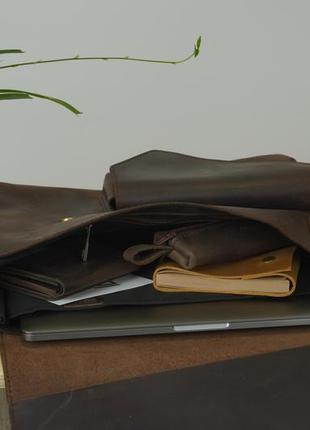 Large top handle leather bag, rieltor gift for men, leather satchel laptop bag5 photo