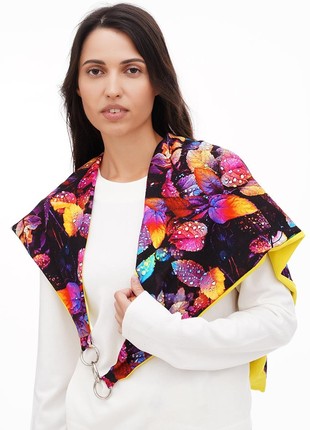 Stylish scarf double-sided scarf with original clasp, unisex4 photo