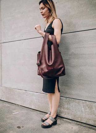 Elegant real leather handbag, soft shopper bag for women4 photo