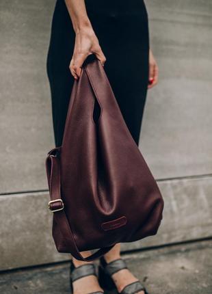 Elegant real leather handbag, soft shopper bag for women2 photo