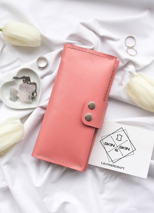 Leather wallet Columb pink