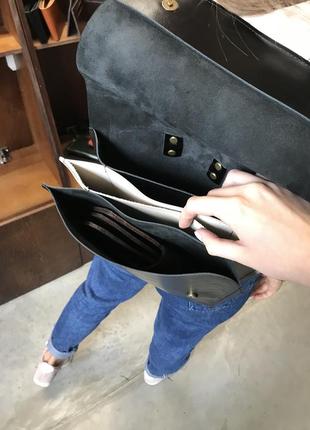 Leather city backpack5 photo