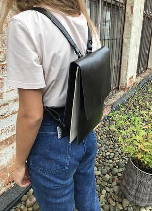 Leather city backpack9 photo