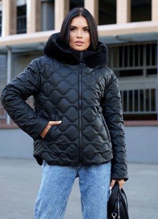 Warm women's jacket Amber black