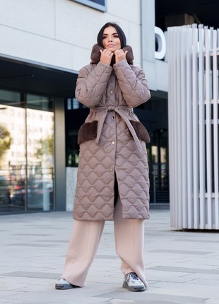 Extended winter coat Ventar mocha