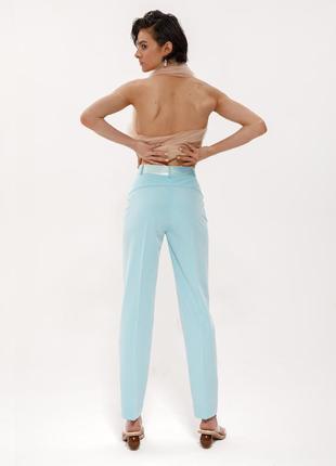 Blue slim fit pants5 photo
