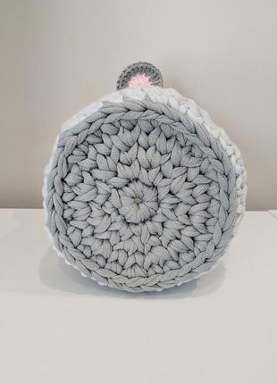 Knitted basket "mouse", 1 pc3 photo