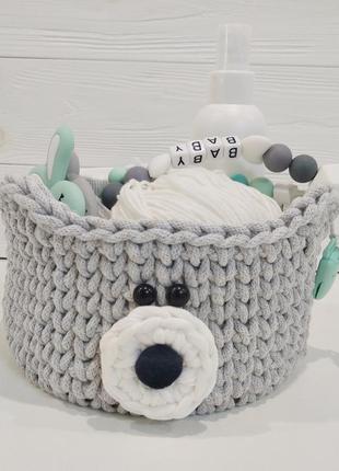 Knitted basket, 1 piece1 photo
