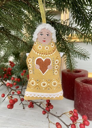 Christmas tree toy golden christmas angel