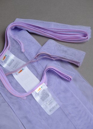 Set tote bag mesh with handles ,  of 3 pieces of different sizes. Handmade.