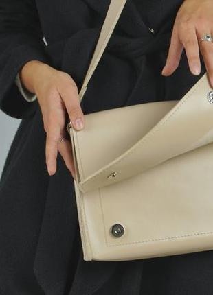Elegant small bag, soft leather purse crossbody