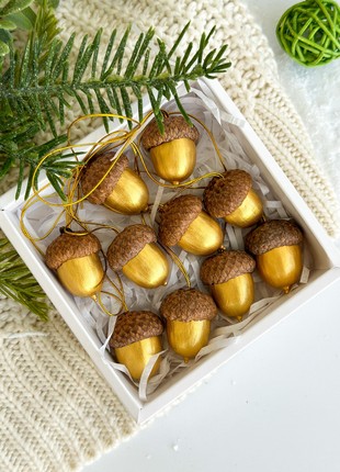 Christmas Acorn ornaments Set of 10
