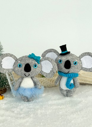 Koala christmas ornaments Set of 2