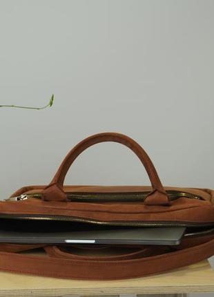 Leather shoulder laptop documents bag for men3 photo