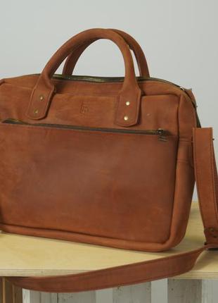 Leather shoulder laptop documents bag for men1 photo