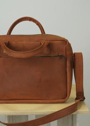 Leather shoulder laptop documents bag for men4 photo