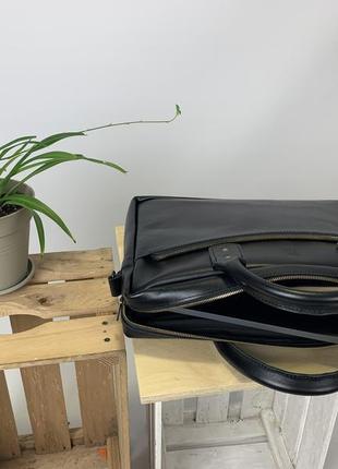 Leather shoulder laptop documents bag for men4 photo