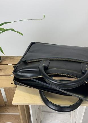 Leather shoulder laptop documents bag for men5 photo