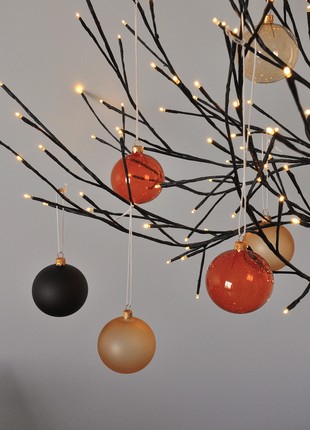 A set of Christmas tree ornaments Chocolate ale, 80 mm