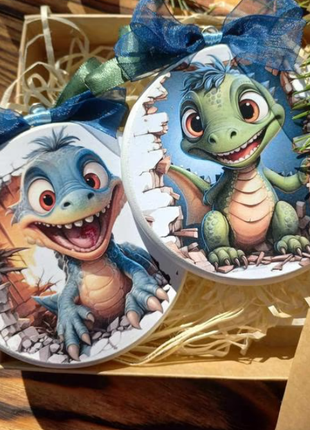 Set of Christmas tree decorations in a gift box "Year of the Dragon"1 photo