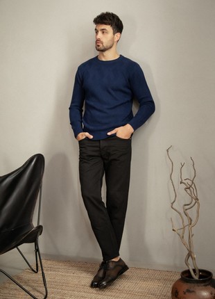 The sweater is blue