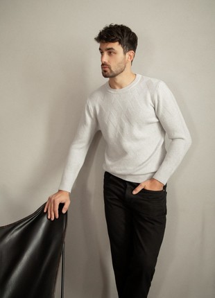 The sweater is gray