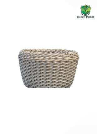 Flower Pot 12 Liters (Planter for Flowers and Plants), Handmade Artificial Rattan Vase.
