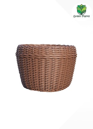Flower Pot 12 Liters (Planter for Flowers and Plants), Handmade Artificial Rattan Vase.