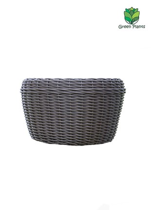 Flower Pot 16 Liters (Planter for Flowers and Plants), Handmade Artificial Rattan Vase.