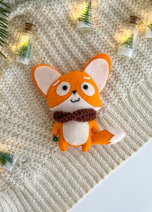 Christmas fox ornament