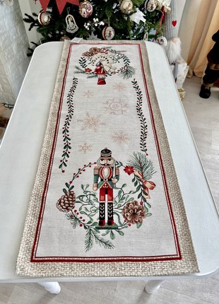 Christmas tapestry table runner  45x140 cm. (17x55 in)