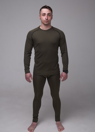 Men's thermal underwear on fleece (Khaki)