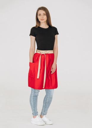 Apron dress vanilla vsetex red4 photo