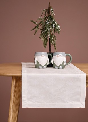 Table runner made of jacquard fabric  "Snowflakes" 250-23/00