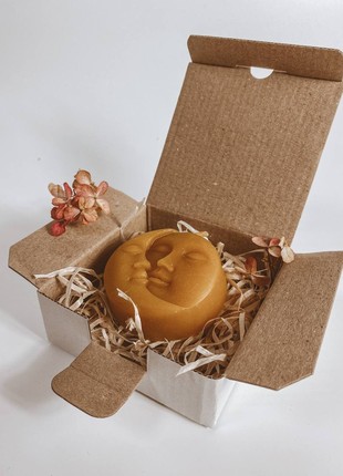 Beeswax candle Sun and moon