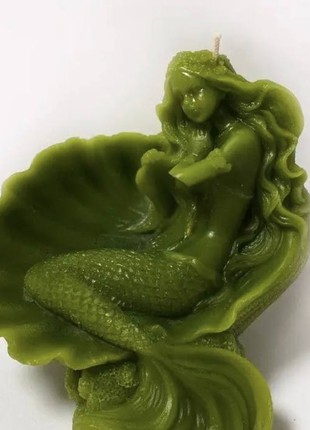 Beeswax candle mermaid