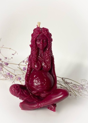 Beeswax candle Goddess of the earth Gaia