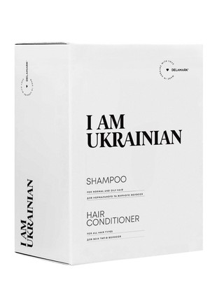 Gift set DeLaMark I am Ukrainian Universal shampoo for normal and oily hair 500 ml + Conditioner for all hair types 500 ml (4820152333469)