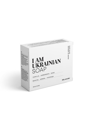 Solid soap DeLaMark I am Ukrainian Vanilla-Amber-Rose 110 g (4820152333292)