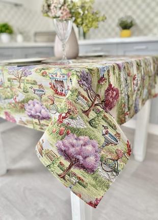 Tapestry tablecloth limaso 137 x 220 cm. tablecloth on the kitchen table2 photo