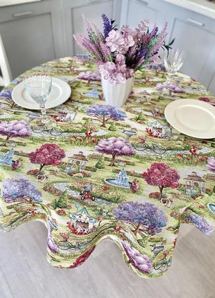 Tapestry tablecloth for round table limaso ø140 cm, round4 photo