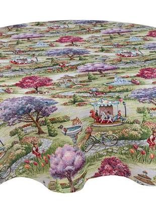 Tapestry tablecloth for round table limaso ø140 cm, round5 photo