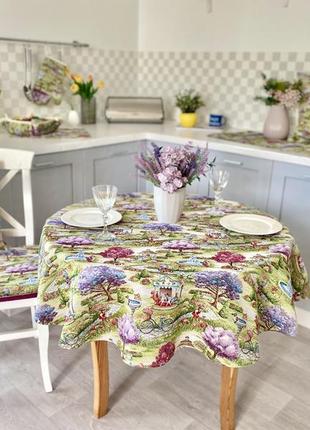 Tapestry tablecloth for round table limaso ø240 cm, round1 photo