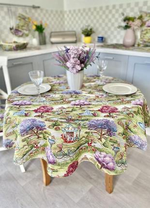 Tapestry tablecloth for round table limaso ø240 cm, round2 photo
