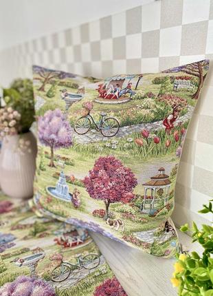 Decorative tapestry pillowcase 45*45 cm. two-sided1 photo