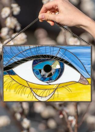Handmade ukraine stained glass suncatcher