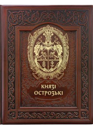 Exclusive leather book "princes of ostrog" in ukrainian1 photo