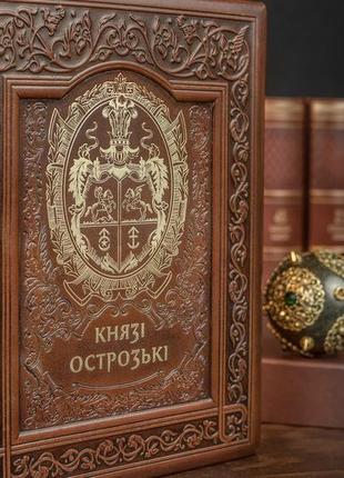 Exclusive leather book "princes of ostrog" in ukrainian2 photo