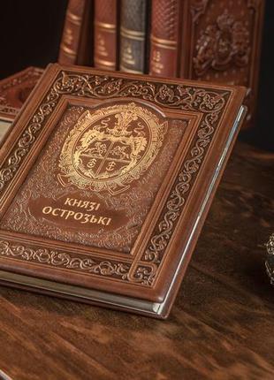 Exclusive leather book "princes of ostrog" in ukrainian3 photo